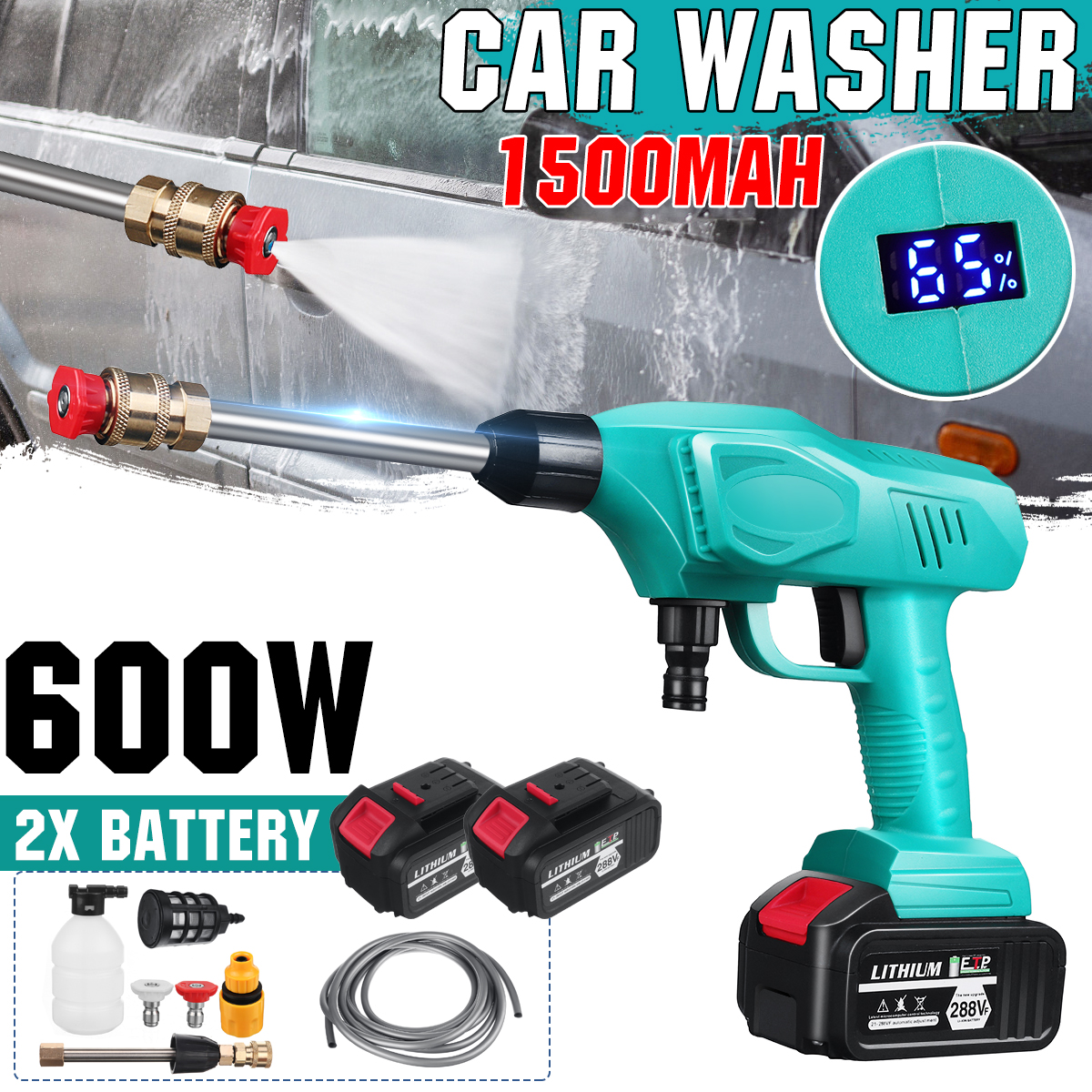0-15000mAh-Wireless-Electric-High-Pressure-Washer-Car-Washing-Water-Guns-W-12-Battery-For-Dayi-1857517-3
