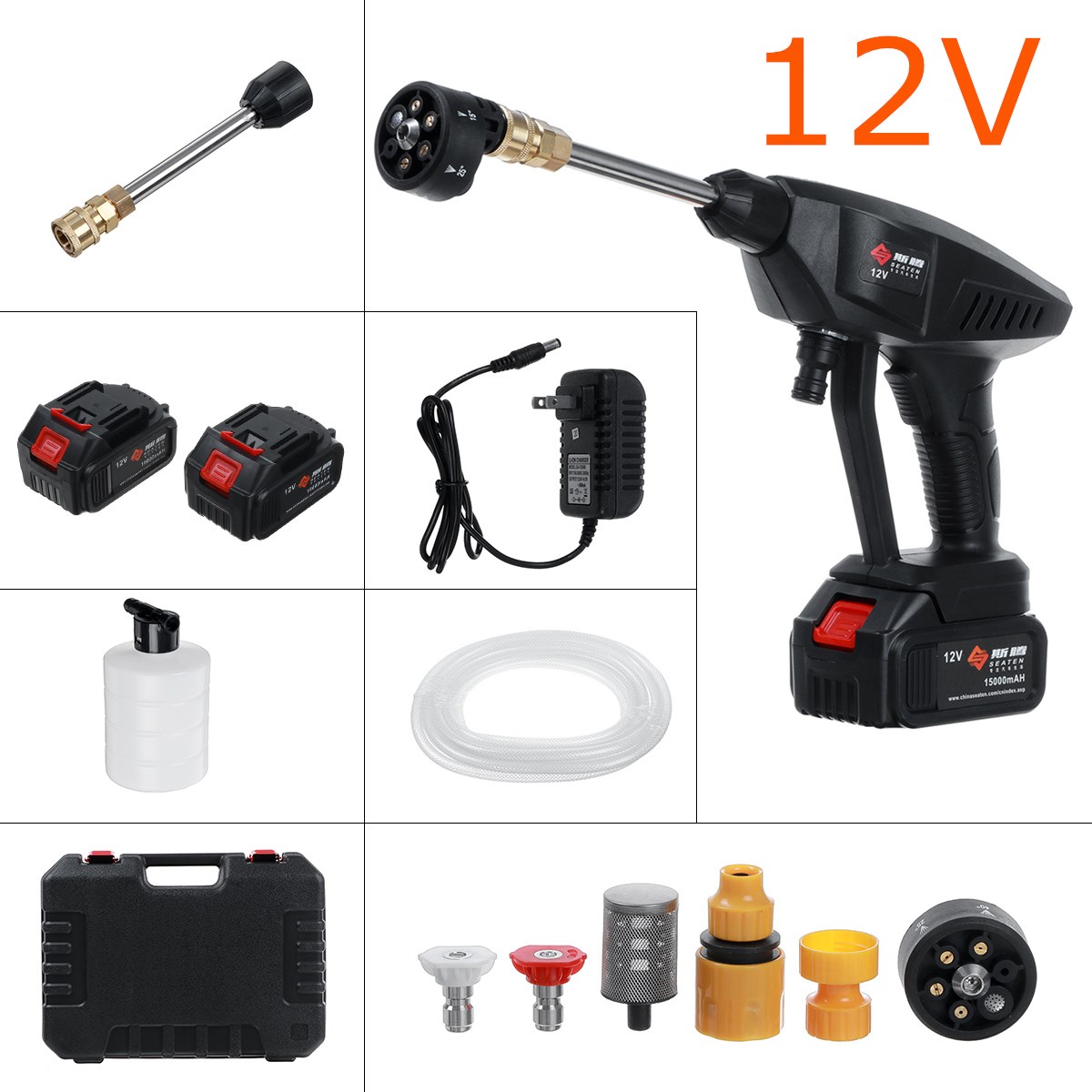 100-240V-12V25V-Cordless-Pressure-Cleaner-Car-Washer--Water-Hose-Nozzle-Outdoor2-Battery-1779523-12