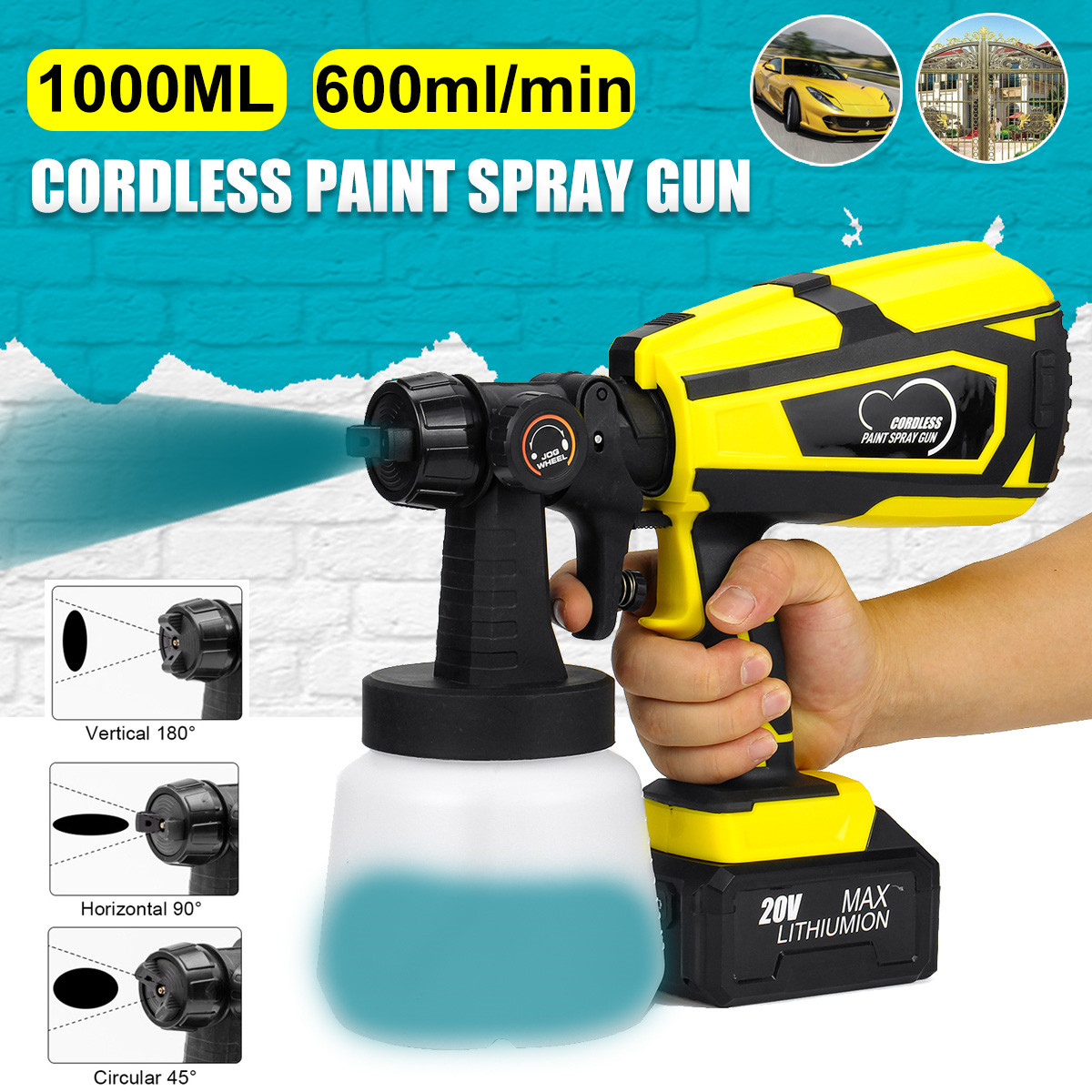 1000ML-600mlmin-Multi-function-Spray-Guns-Cordless-Paint-Spraying-Machine-Paint-Sprayer-1847831-1