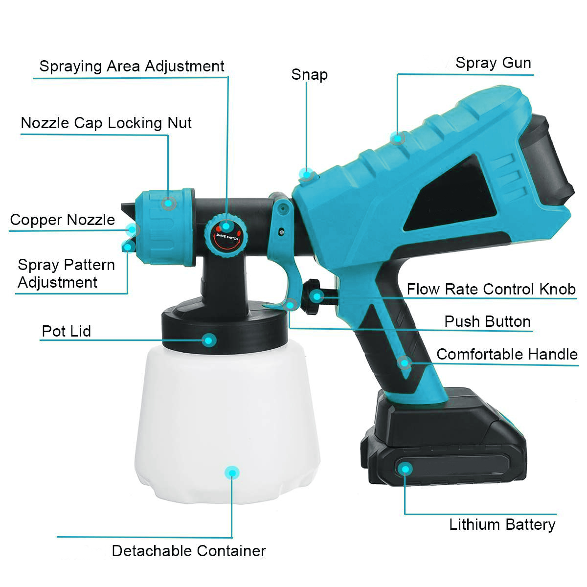 1000W-Paint-Tool-Paint-Sprayer-Guns-with-1000ml-Container-Spraying-Cleaning-Tool-Fit-Makita-1881632-8