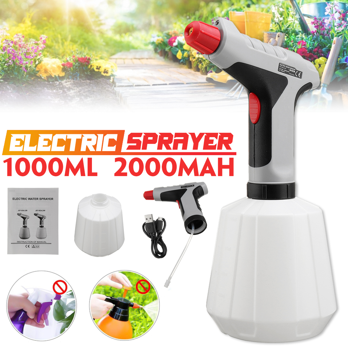 1000ml-Electric-Paint-Sprayer-Household-Flower-Grass-Water-Sprayer-2000mAh-USB-Rechargeable-Sprayer-1879562-1