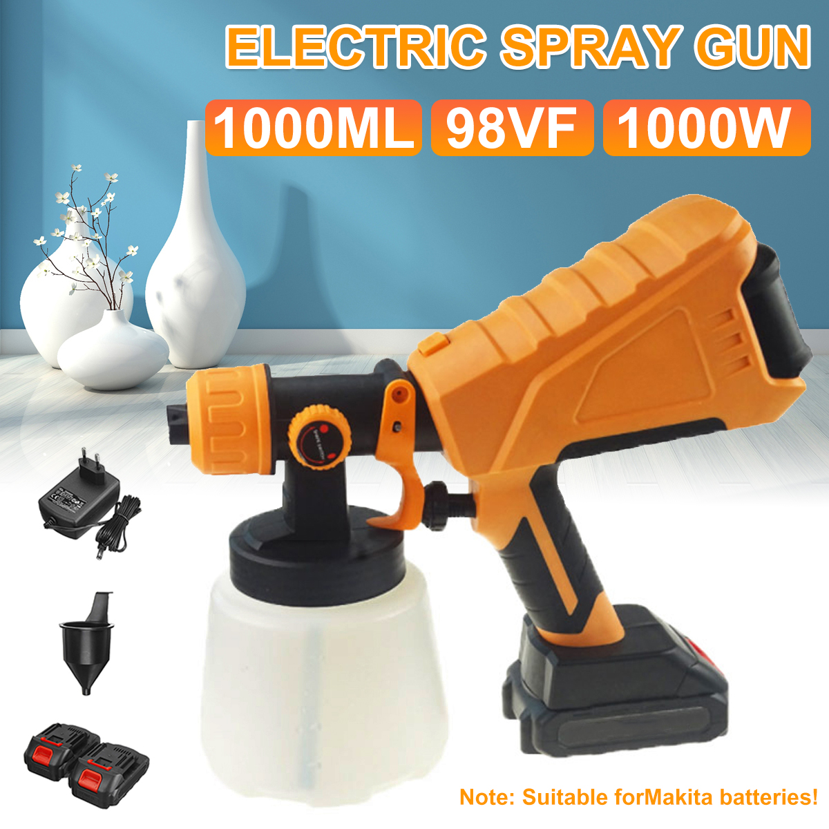 1000ml-Paint-Spray-Guns-Cordless-Electric-Sprayer-Painting-Spraying-Tool-Fit-Makita-EU-Plug-1888003-1