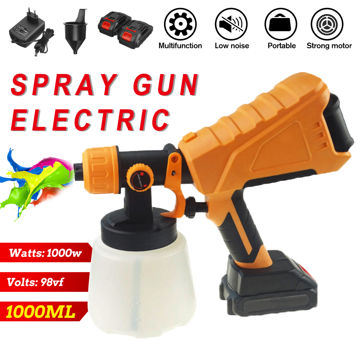 1000ml-Paint-Spray-Guns-Cordless-Electric-Sprayer-Painting-Spraying-Tool-Fit-Makita-EU-Plug-1888003-3