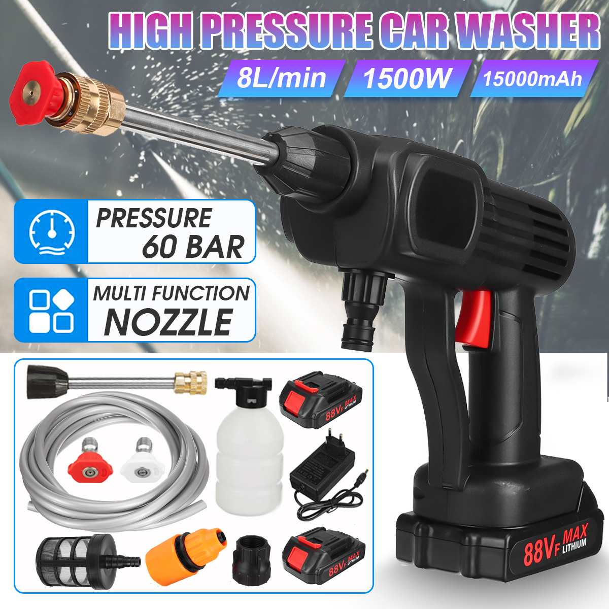 1500W-60Bar-High-Pressure-Cordless-Car-Washer-Spray-Guns-Water-Cleaner-With-None-1pc-2Pcs-88VF-Batte-1909356-1