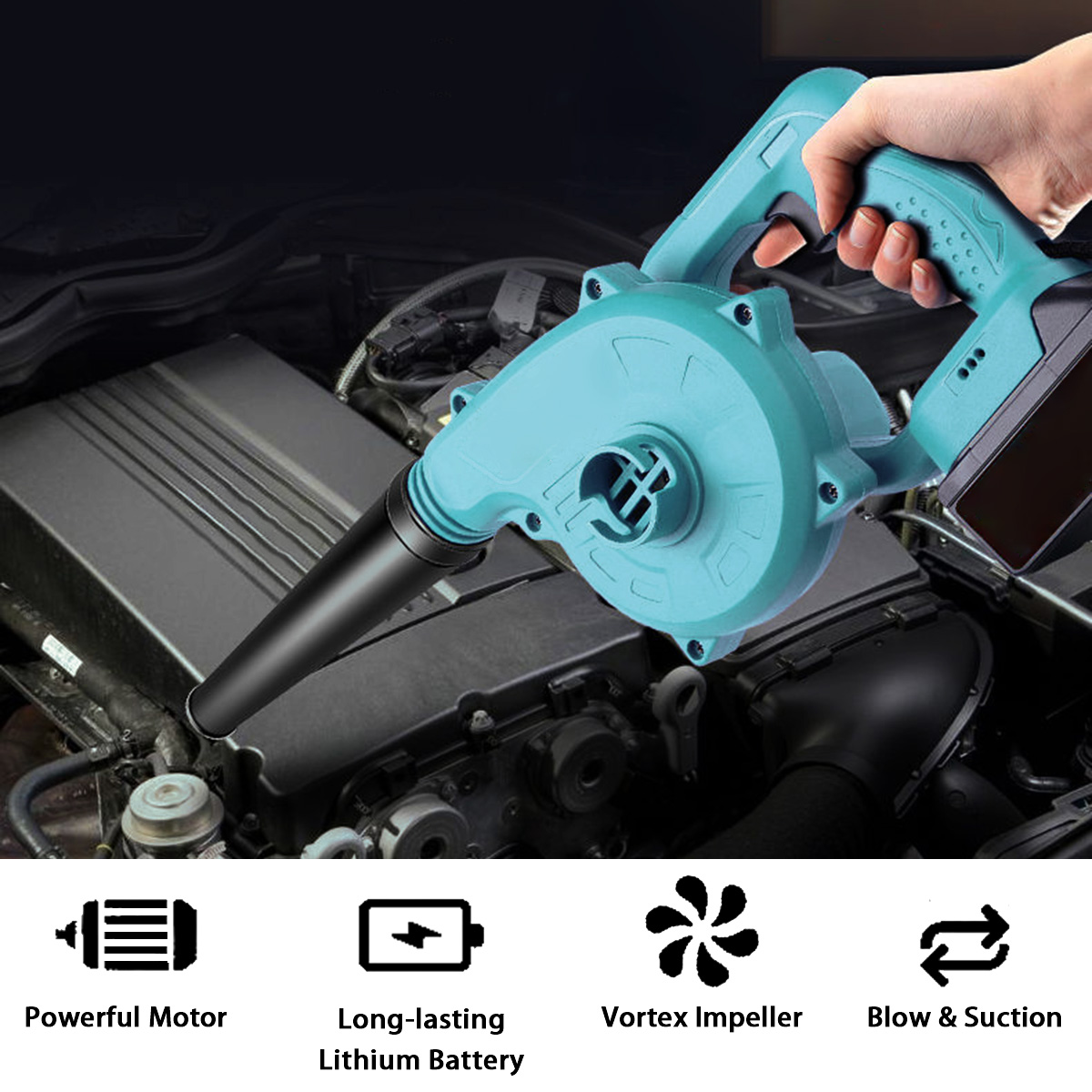 1600W-2-In-1-Cordless-Electric-Air-Blower-Dust-Leaf-Cleaner-Vacuum-Cleannig-Blowing-Tool-W-None12-Ba-1860307-2