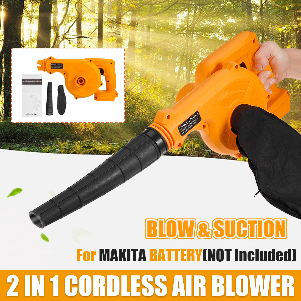 2-in-1-Cordless-Electric-Air-Blower--Suction-Dust-Remover-Leaf-Cleaner-for-Makita-18V-Battery-1856709-1