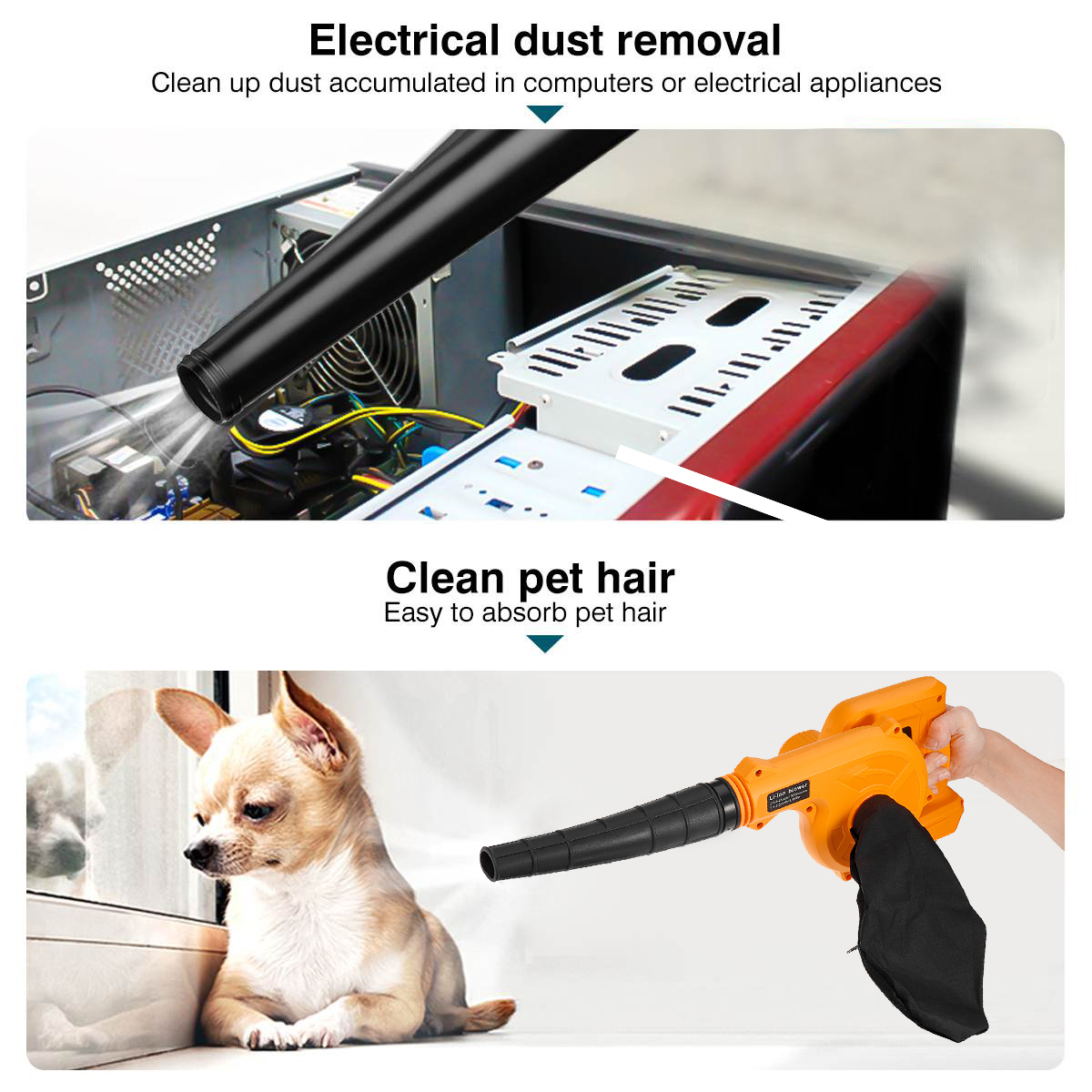 2-in-1-Cordless-Electric-Air-Blower--Suction-Dust-Remover-Leaf-Cleaner-for-Makita-18V-Battery-1856709-3