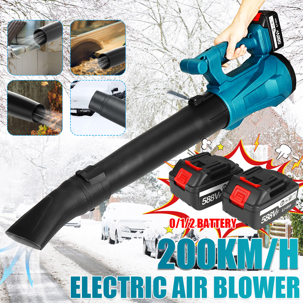 2-in-1-Electric-Air-Blower-Vacuum-Suction-for-Blowing-Dust-Pet-Hair-Snow-Leaves-W-None12-Battery-For-1868168-2