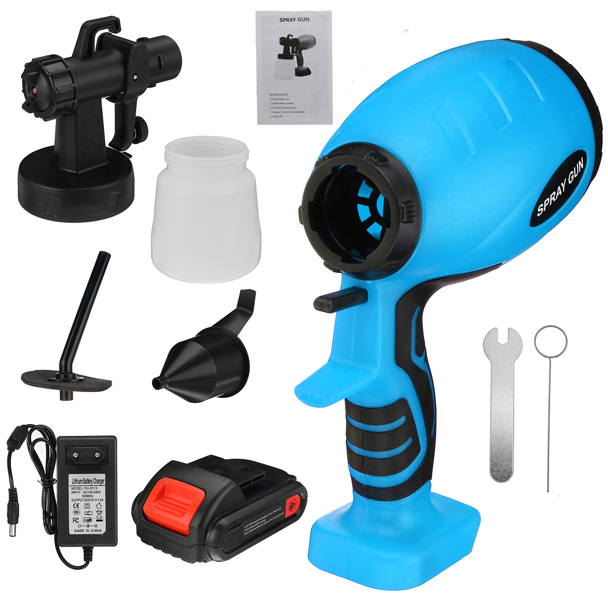 2000mAh-Portable-Electric-Paint-Sprayer-Wireless-Handheld-Spray-Guns-Home-Indoor-Fence-Painting-Tool-1851241-11