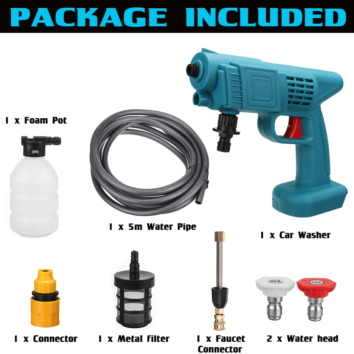 24V-600W-Portable-Cordless-Car-Washer-High-Pressure-Car-Household-Washer-Cleaner-Spray-Guns-Pumps-To-1901471-10