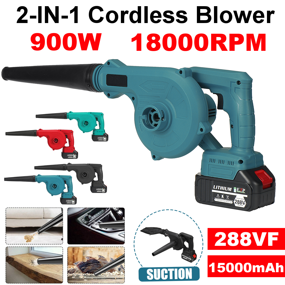 288VF-15000mAh-18000RPM-Handheld-Cordless-Electric-Air-Blower-Variable-Speed-Leaf-Blower-Vacuum-Dust-1868965-4