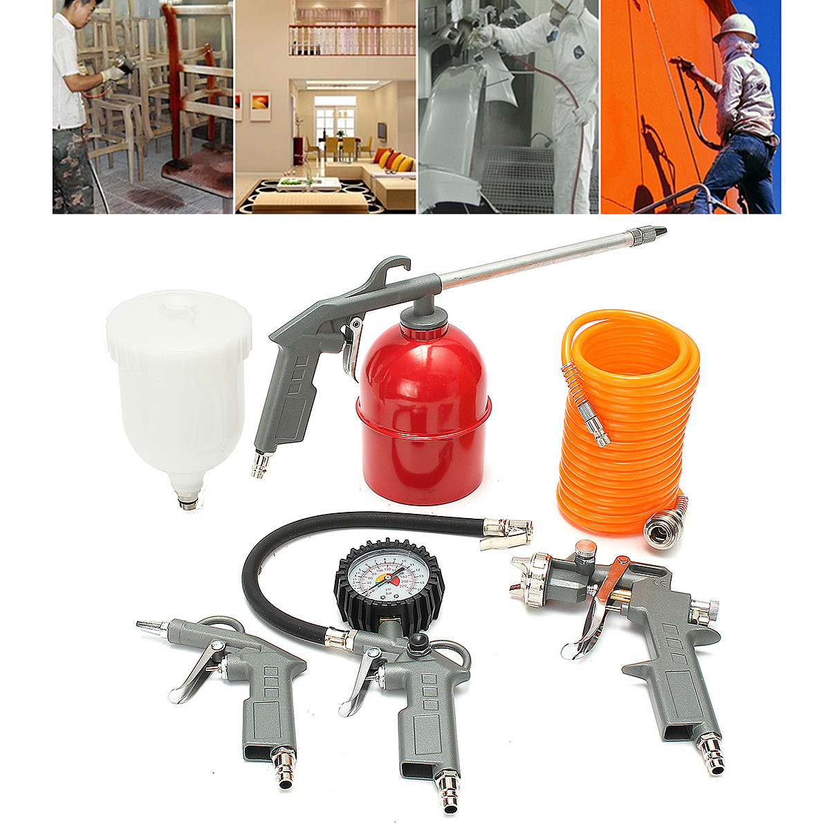 5-piece-Set-Of-Pneumatic-Sprayer-Paint-Tool-Spraying-Spray-G-un-Set-1164667-9