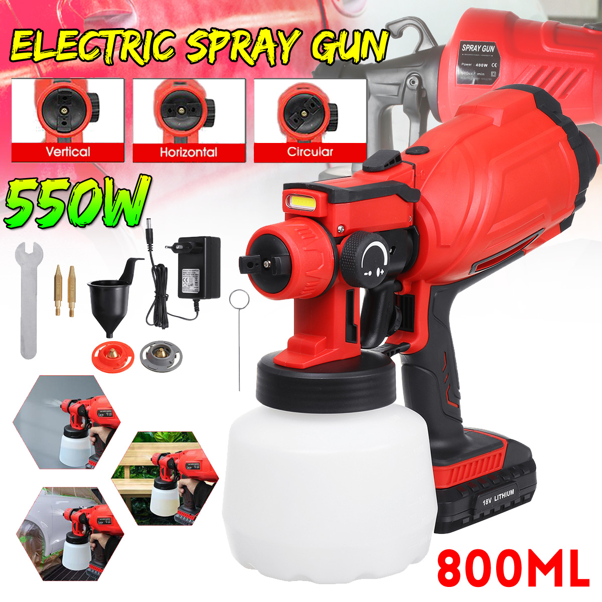 550W-Cordless-Electric-Spray-Guns-800ML-Lighting-Paint-Sprayer-Wood-Wall-Fences-Painting-Tool-W-Batt-1839681-1