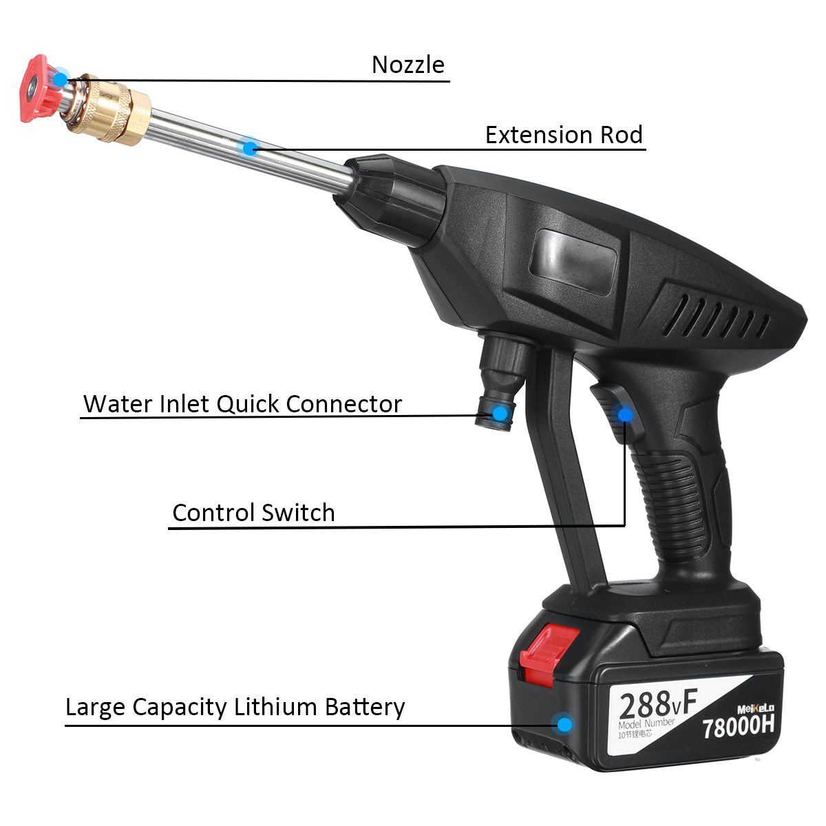 68000mAh78000mAh--Cordless-High-Pressure-Washer-Car-Washing-Guns-Spray-Washer-Water-Cleaner-Machine--1859320-8