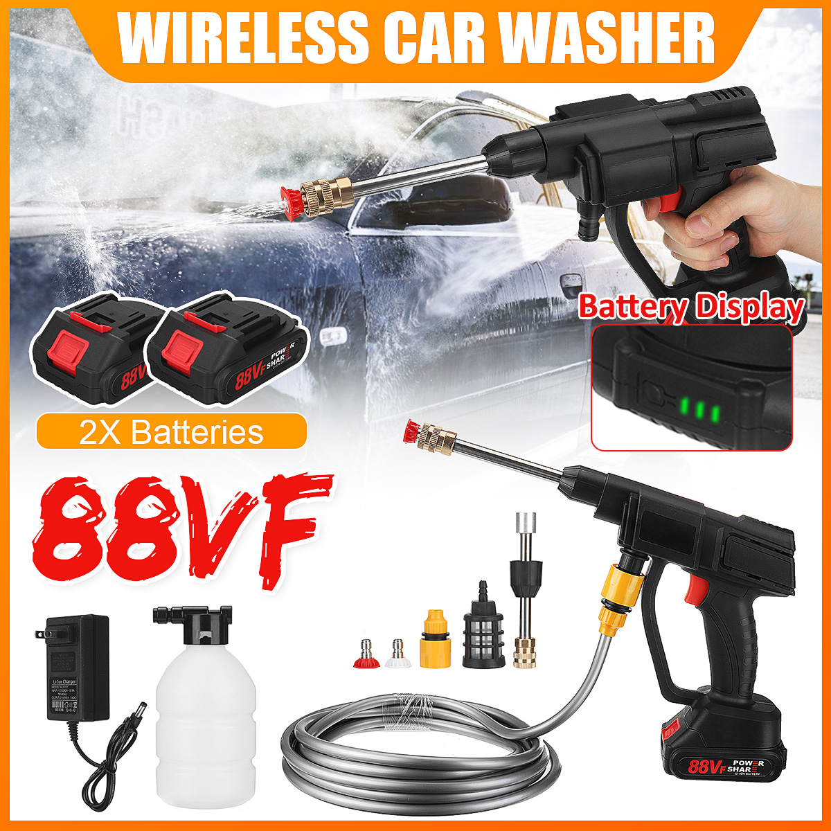 88VF-200W-High-Pressure-Washer-Car-Washing-Machine-Car-Shower-Water-Spray-Guns-W-None12-Battery-For--1859074-1