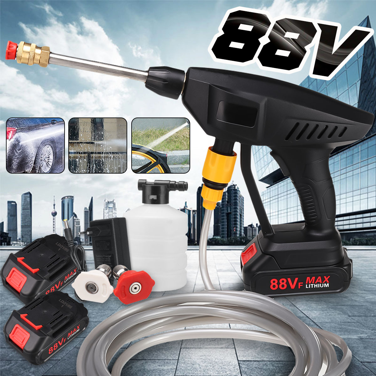 88VF-Cordless-High-Pressure-Washer-Car-Washing-Machine-Water-Cleaner-Sprayer-Guns-W-None12-Battery-1869048-1