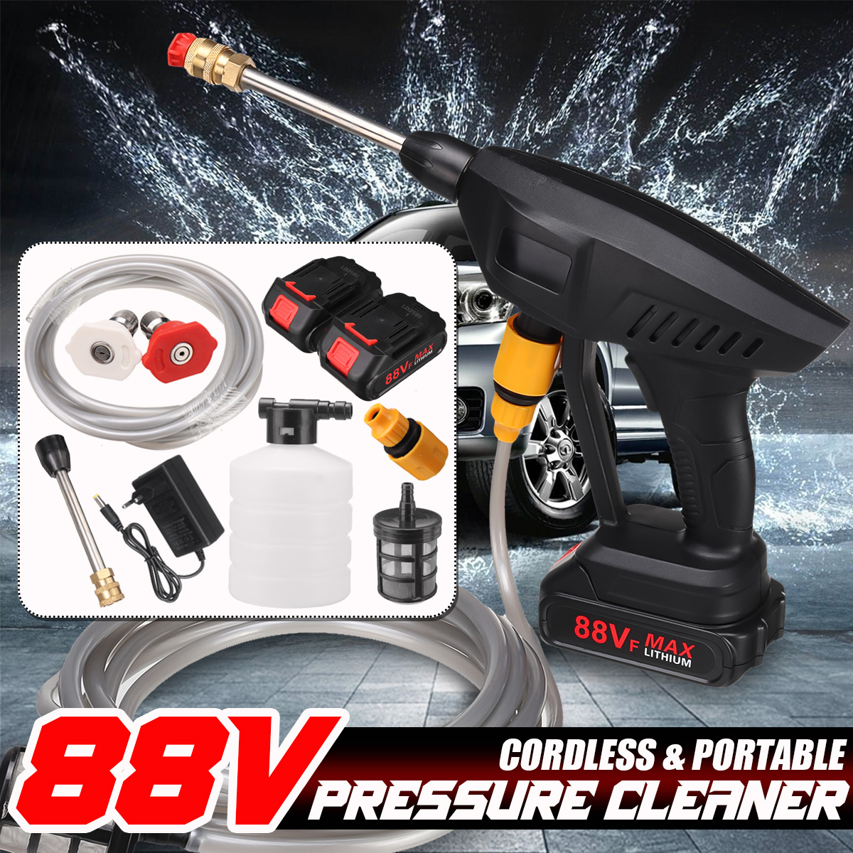 88VF-Cordless-High-Pressure-Washer-Car-Washing-Machine-Water-Cleaner-Sprayer-Guns-W-None12-Battery-1869048-2