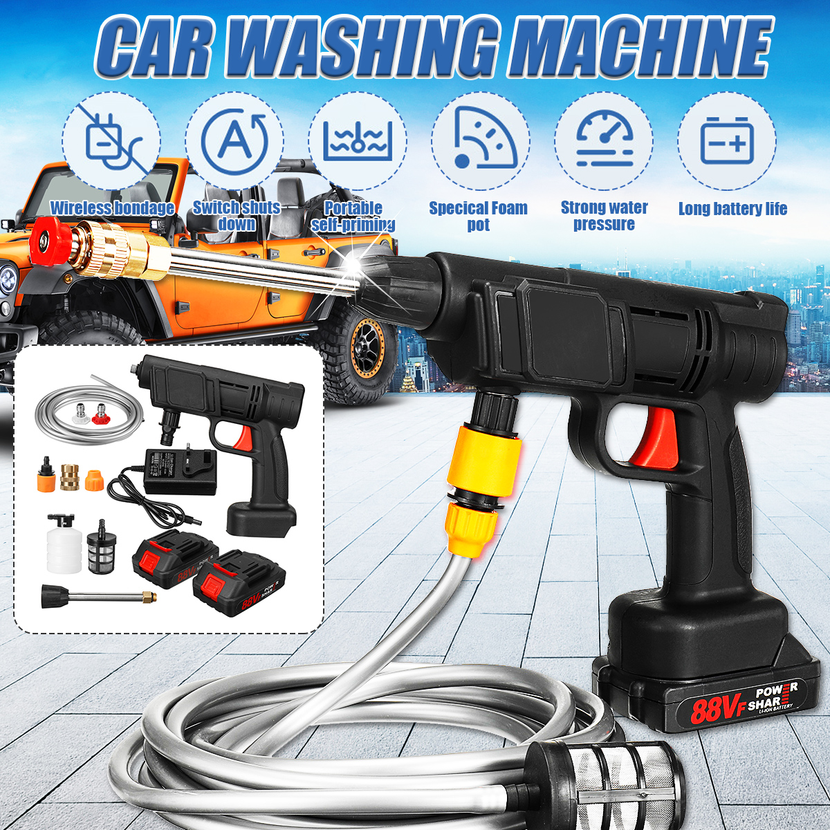 88VF-Cordless-High-Pressure-Washer-Car-Washing-Machine-Water-Spayer-Guns-Vehicle-Cleaning-Tool-W-Non-1867531-2