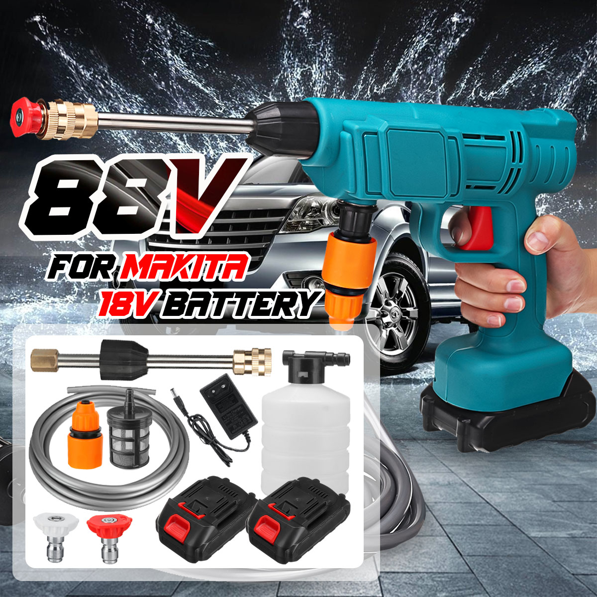 88VF-Cordless-High-Pressure-Washer-Car-Washing-Spray-Guns-Water-Cleaner-W-None12-Battery-For-Makita-1875161-1
