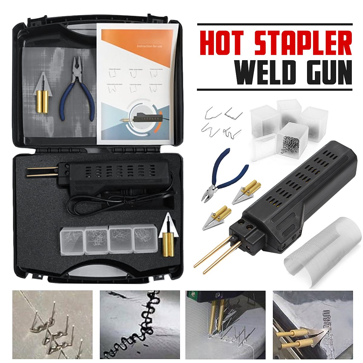 Hot-Stapler-Car-Auto-Bumper-Fairing-Plastic-Welder-Guns-Repair-Kit--200-Staples-110V-US-Plug-1829585-1