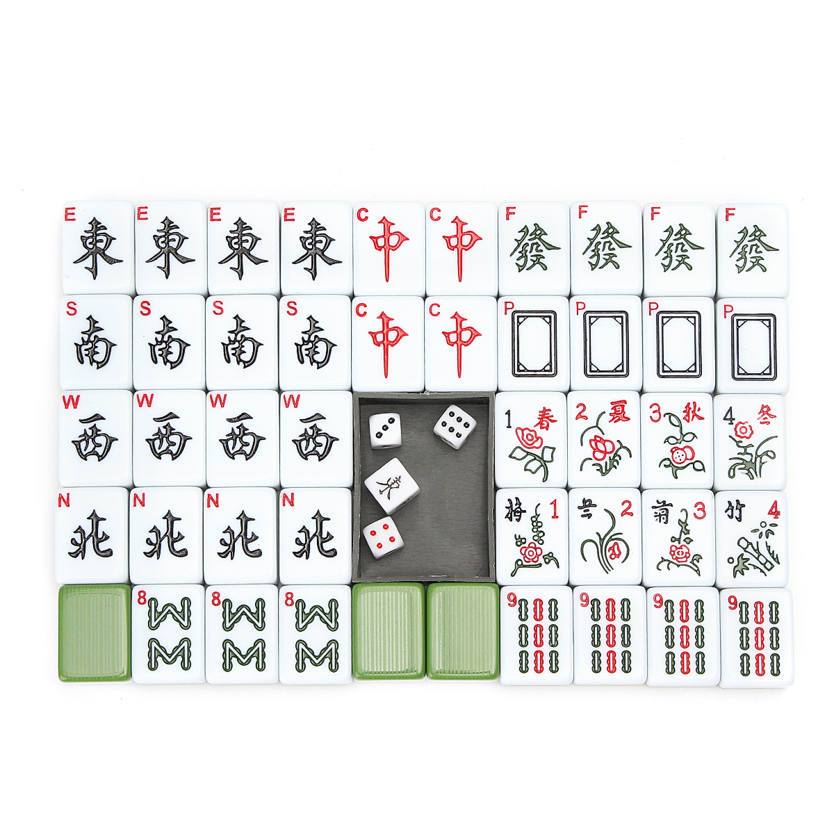 Portable-Vintage-Collection-Chinese-Mahjong-Rare-Game-144-Tiles-Mah-Jong-Set-1706671-4