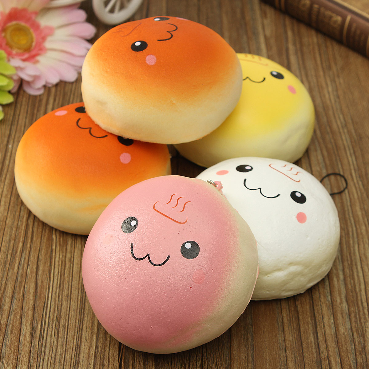 10CM-Cute-Smiling-Expression-Kawaii-Squishy-Bread-Keychain-Bag-Phone-Charm-Strap-1069336-1