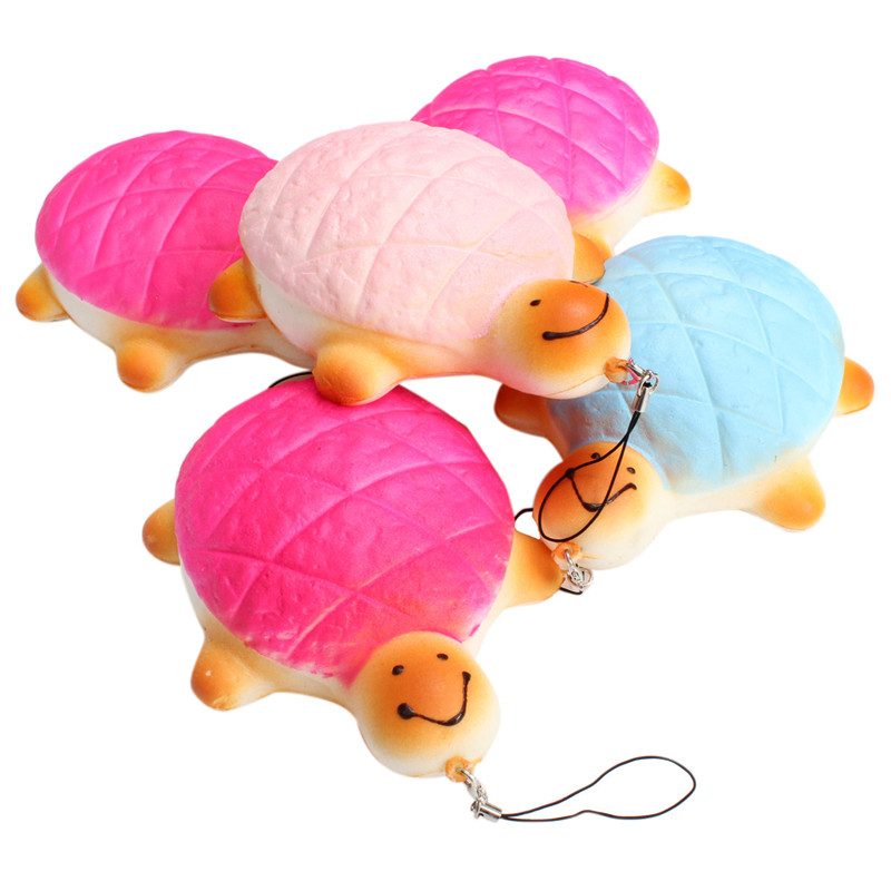 13cm-Soft-Kawaii-Cute-little-Turtle-Phone-Bread-Bun-Squishy-Charms-With-Rope-Random-Color-1074817-2