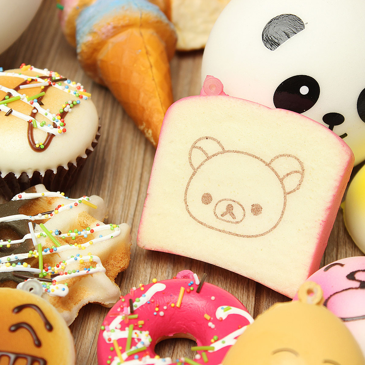 18PCS-Squishy-Christmas-Gift-Decor-Panda-Cup-Cake-Toasts-Buns-Donuts-Random-Soft-Cell-Phone-Straps-1069615-5