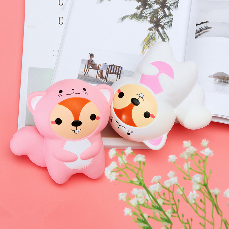 2PCS-Amourie-Meowpie-Squishy-Squirrel-Slow-Rising-Animal-16cm-Squeeze-Gift-Collection-With-Packing-1261922-2
