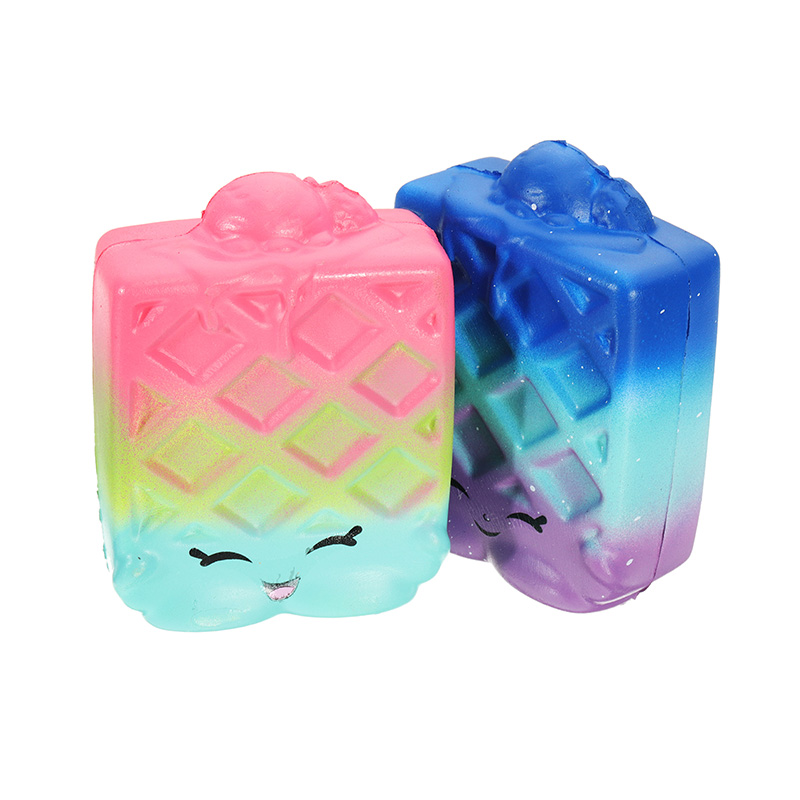 2Pcs-Waffles-Squishy-6535cm-Slow-Rising-Soft-Collection-Gift-Decor-Toy-1284603-2
