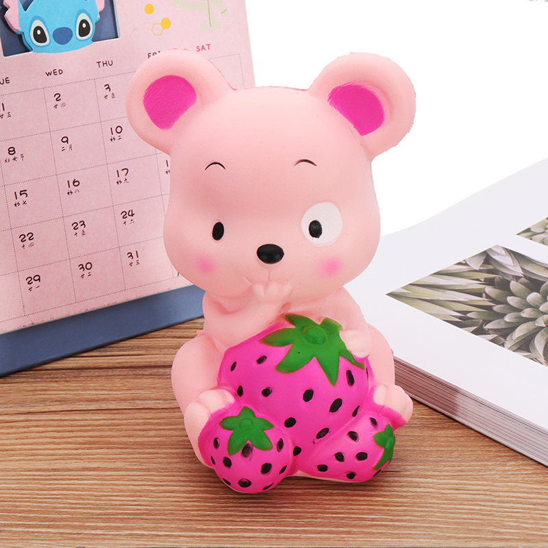 Squishy-Strawberry-Rat-13CM-Slow-Rising-Soft-Toy-Stress-Relief-Gift-Collection-With-Packing-1273062-1