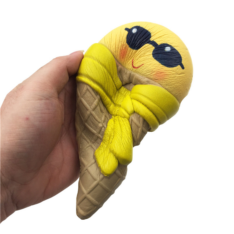 SquishyFun-Ice-Cream-With-Sunglasses-Scarf-Squishy-18cm-Slow-Rising-With-Packaging-Collection-Gift-1251136-1