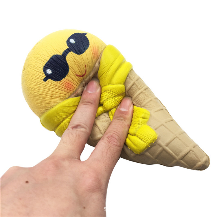 SquishyFun-Ice-Cream-With-Sunglasses-Scarf-Squishy-18cm-Slow-Rising-With-Packaging-Collection-Gift-1251136-3