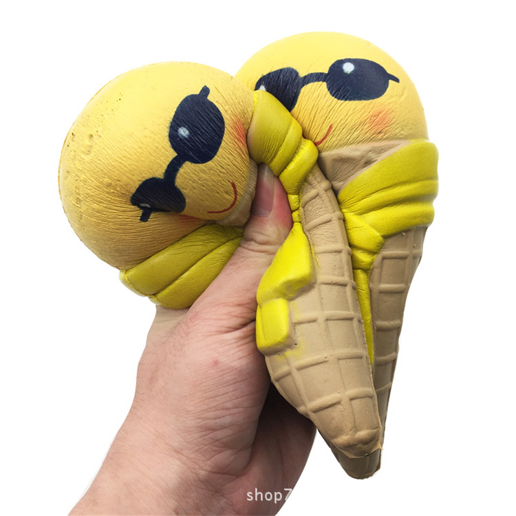 SquishyFun-Ice-Cream-With-Sunglasses-Scarf-Squishy-18cm-Slow-Rising-With-Packaging-Collection-Gift-1251136-6