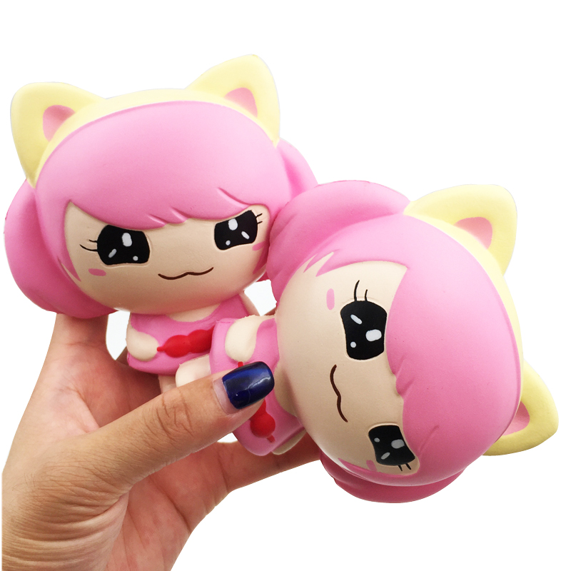 SquishyFun-Pink-Little-Girl-Squishy-Hanging-Decoration-12CM-Cute-Doll-Gift-Collection-Packaging-1388291-3