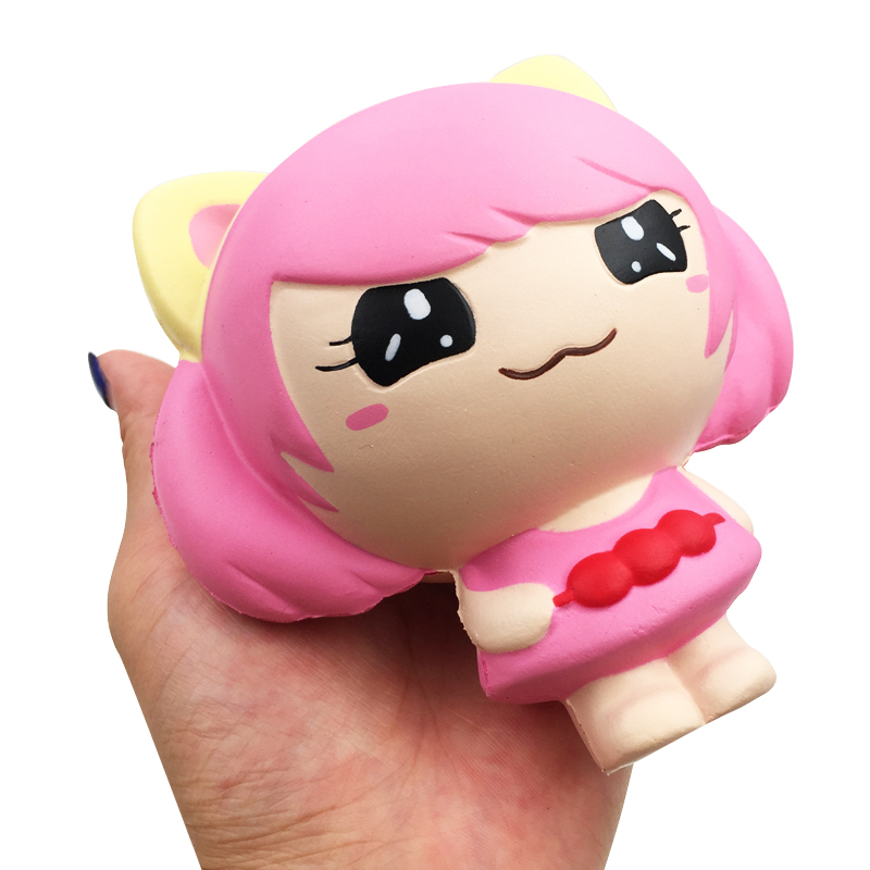 SquishyFun-Pink-Little-Girl-Squishy-Hanging-Decoration-12CM-Cute-Doll-Gift-Collection-Packaging-1388291-4