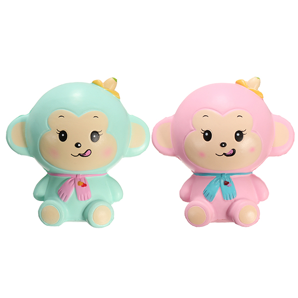 Woow-Squishy-Monkey-Slow-Rising-12cm-with-Original-Packaging-Blue-and-Pink-1191260-1