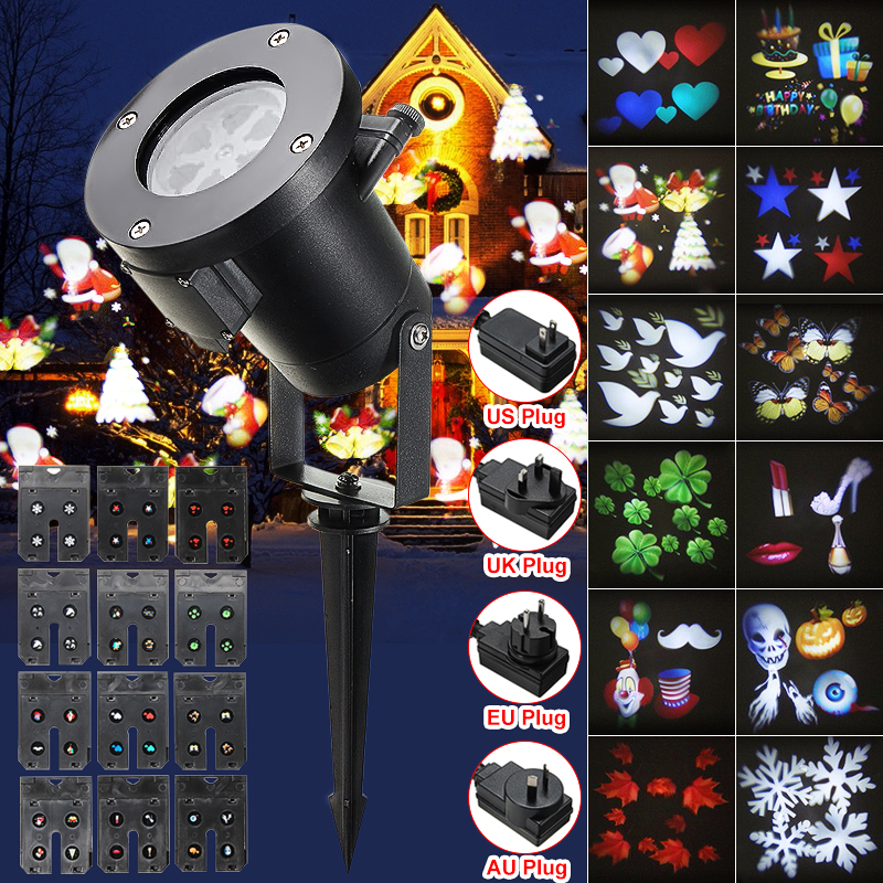 12Pattern-Waterproof-LED-Moving--Projector-Stage-Light-Christmas-Halloween-Lamp-1119694-1
