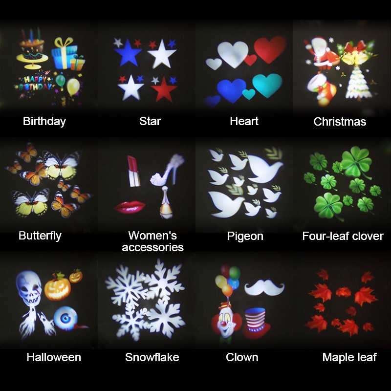 12Pattern-Waterproof-LED-Moving--Projector-Stage-Light-Christmas-Halloween-Lamp-1119694-2