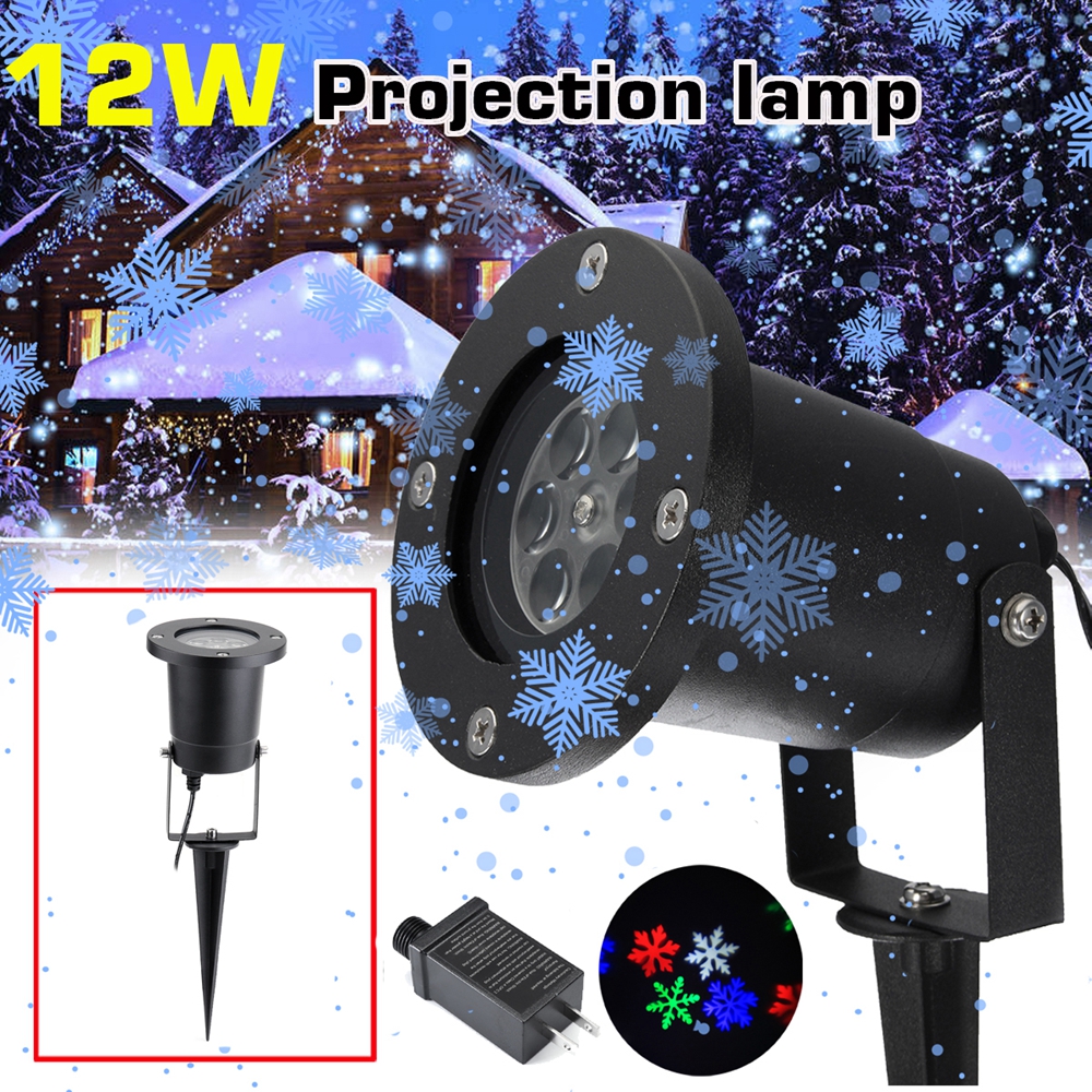 12W-Waterproof-Colorful-Snowflake-LED-Stage-Light-Projector-Lamp-For-Christmas-Outdoor-1373536-1