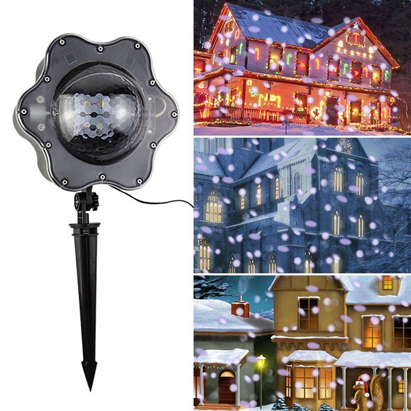 4W-LED-Warm-White--White-Snowfall-Projector-Light-Remote-Rotating-Snowflake-Christmas-Decor-1211795-2