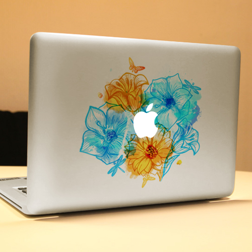 PAG-Cute-Flowering-Shrubs-Decorative-Laptop-Decal-Removable-Bubble-Free-Self-adhesive-Skin-Sticker-1032176-1