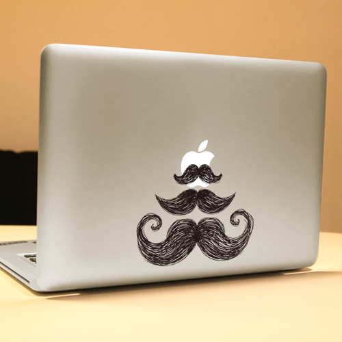 PAG-Moustache-Decorative-Laptop-Decal-Removable-Bubble-Free-Self-adhesive-Partial-Color-Skin-Sticker-1032171-1