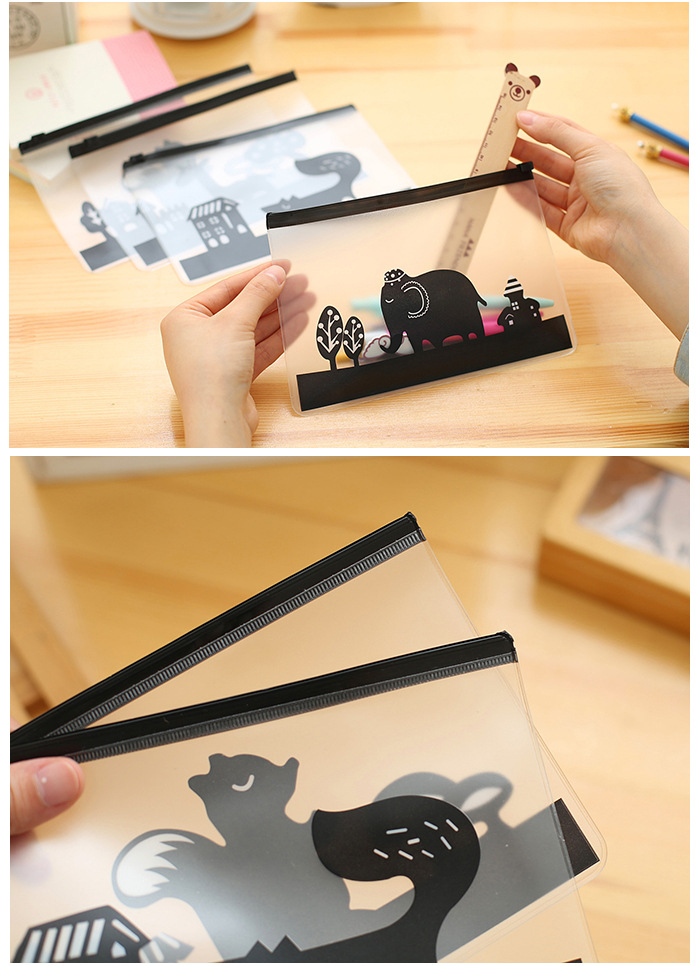 2018-stationery-bag-cute-animal-translucent-matte-paper-bag-zipper-pencil-Case-1346037-2