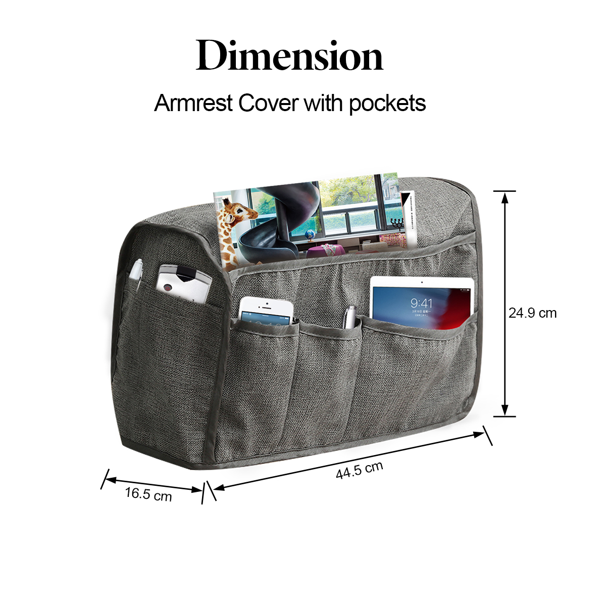 2PcsSet-Armrest-Cover-W-6-Pockets-Linen-Anti-Slip-Sofa-Armrest-Cover-Protector-1737038-12