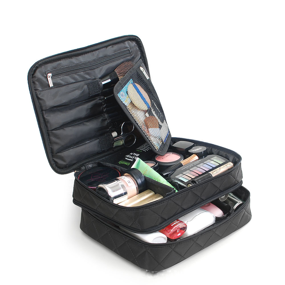 Double-layer-Nylon-Ladys-Cosmetic-Bag-Waterproof-Make-Up-Handbag-Tools-Organizer-Pouch-Wash-Toilet-1326983-2