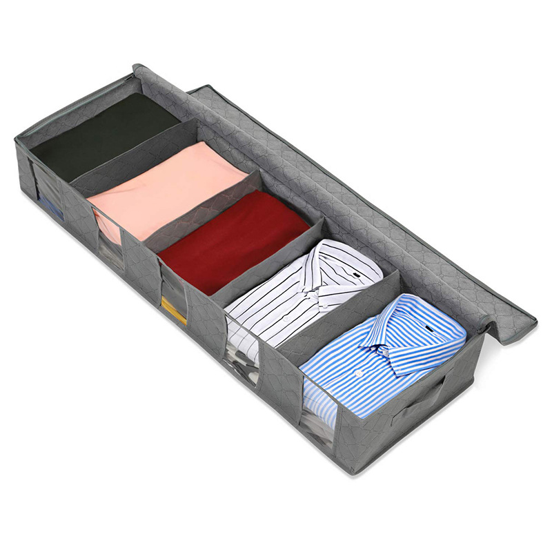 Five-Fold-Folding-Non-Woven-Bed-Storage-Box-Dustproof-and-Moisture-Proof-Clothing-Quilt-Storage-Bag-1755921-2