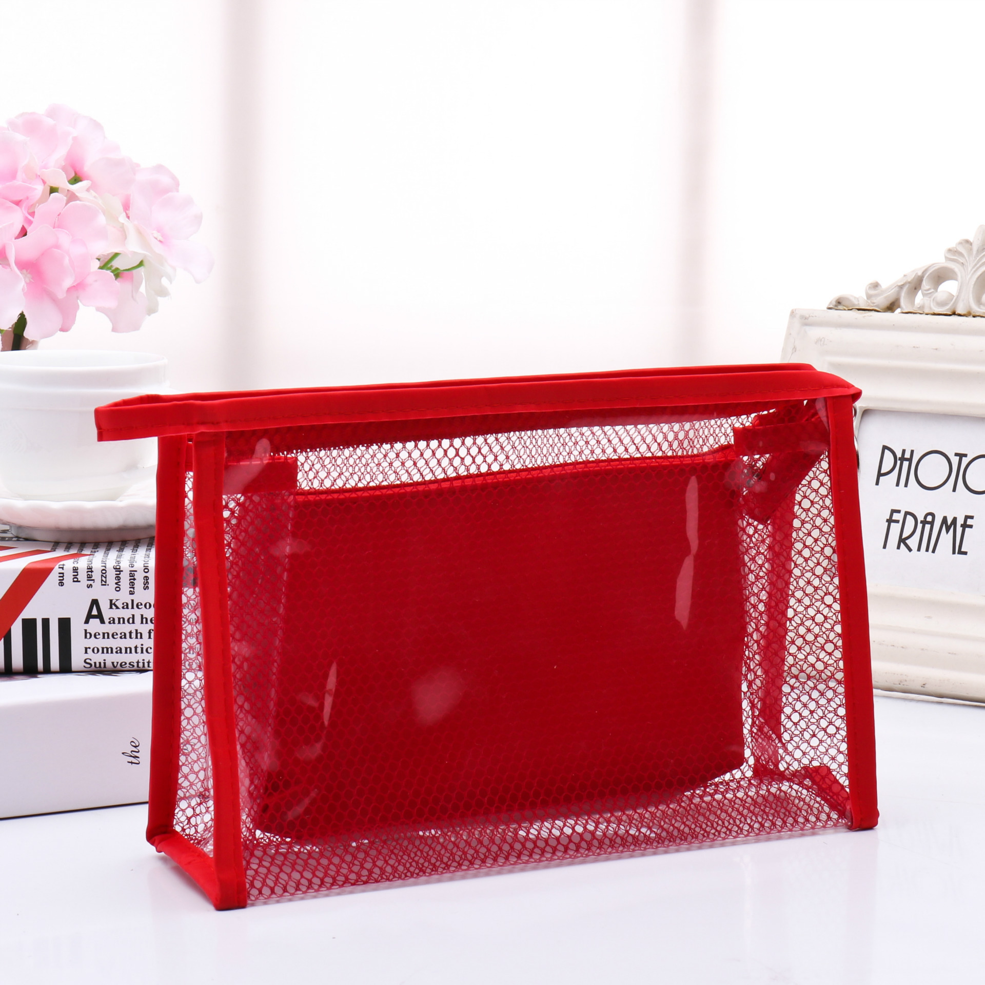 Honana-BX-112-Waterproof-PVC-Cosmetic-Bags-Two-piece-Suit-Net-Travel-Makeup-Transparent-Bag-1154206-6