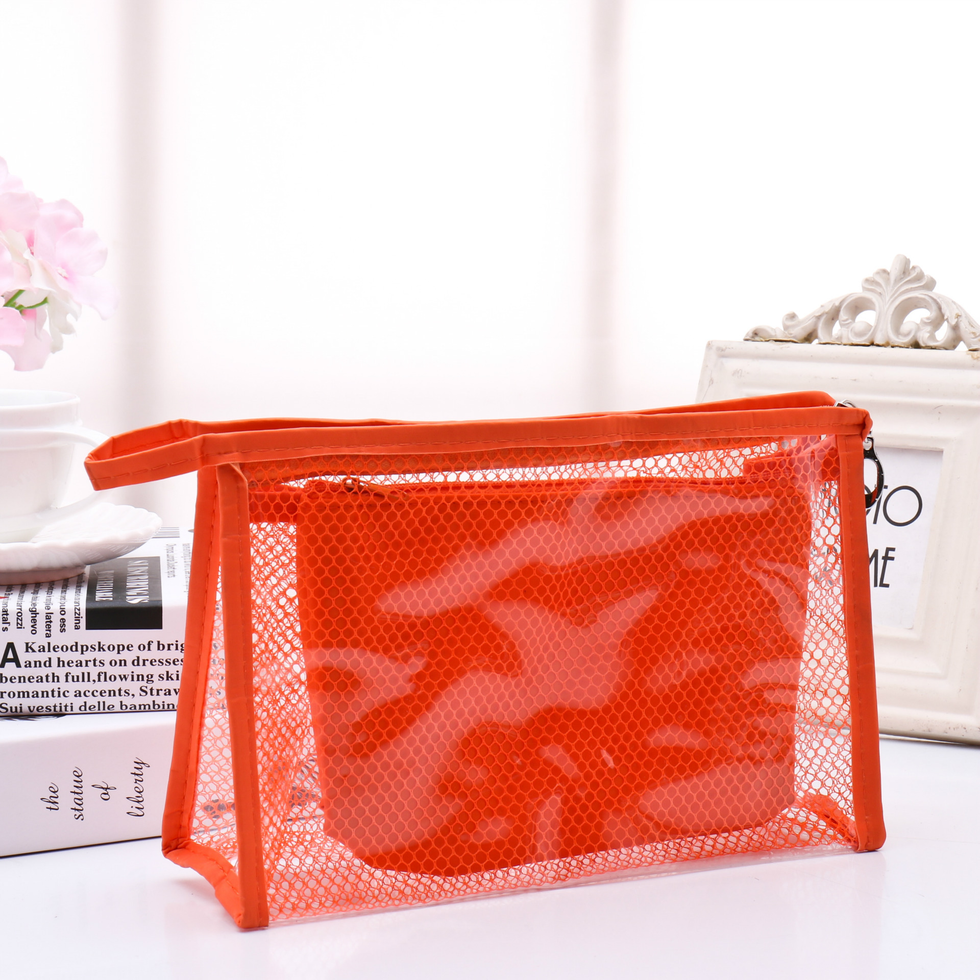 Honana-BX-112-Waterproof-PVC-Cosmetic-Bags-Two-piece-Suit-Net-Travel-Makeup-Transparent-Bag-1154206-10