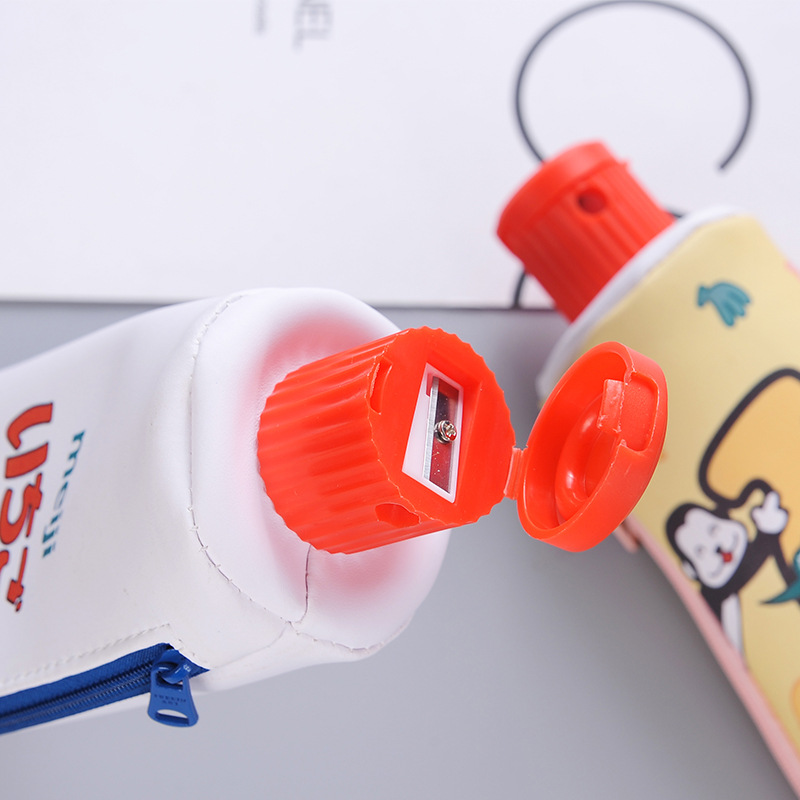 New-Korean-Cartoon-Toothpaste-Shape-Pencil-Case-With-Sharpener-Stationery-Storage-Organizer-Bag-1345274-2